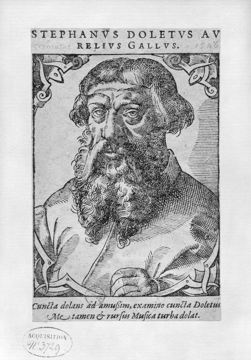 Etienne Dolet (1509-46) 1546 von French School