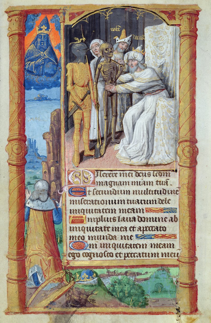 Fol.52v Der Tod Davids, aus Heures a lUsage de Rome von French School