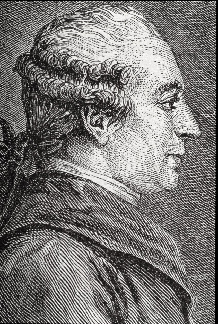 Porträt von Pierre Augustin Caron de Beaumarchais (1732-99) von French School