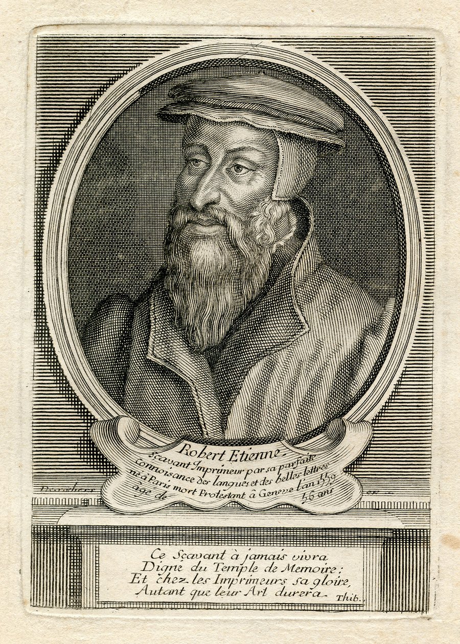 Porträt von Robert Estienne, 1559 von French School