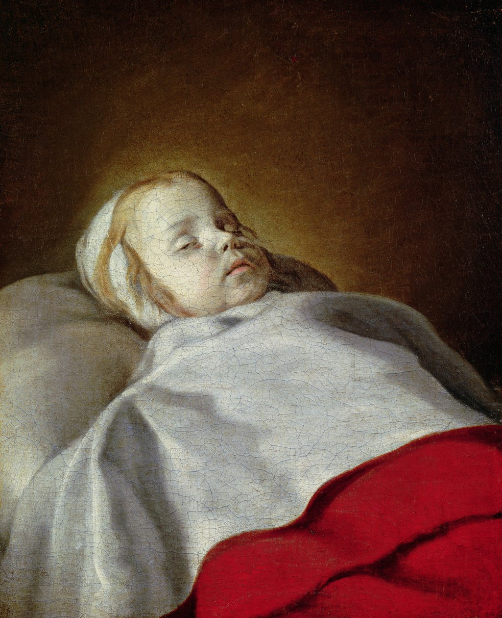 Porträt eines toten Kindes, ca. 1650 von French School