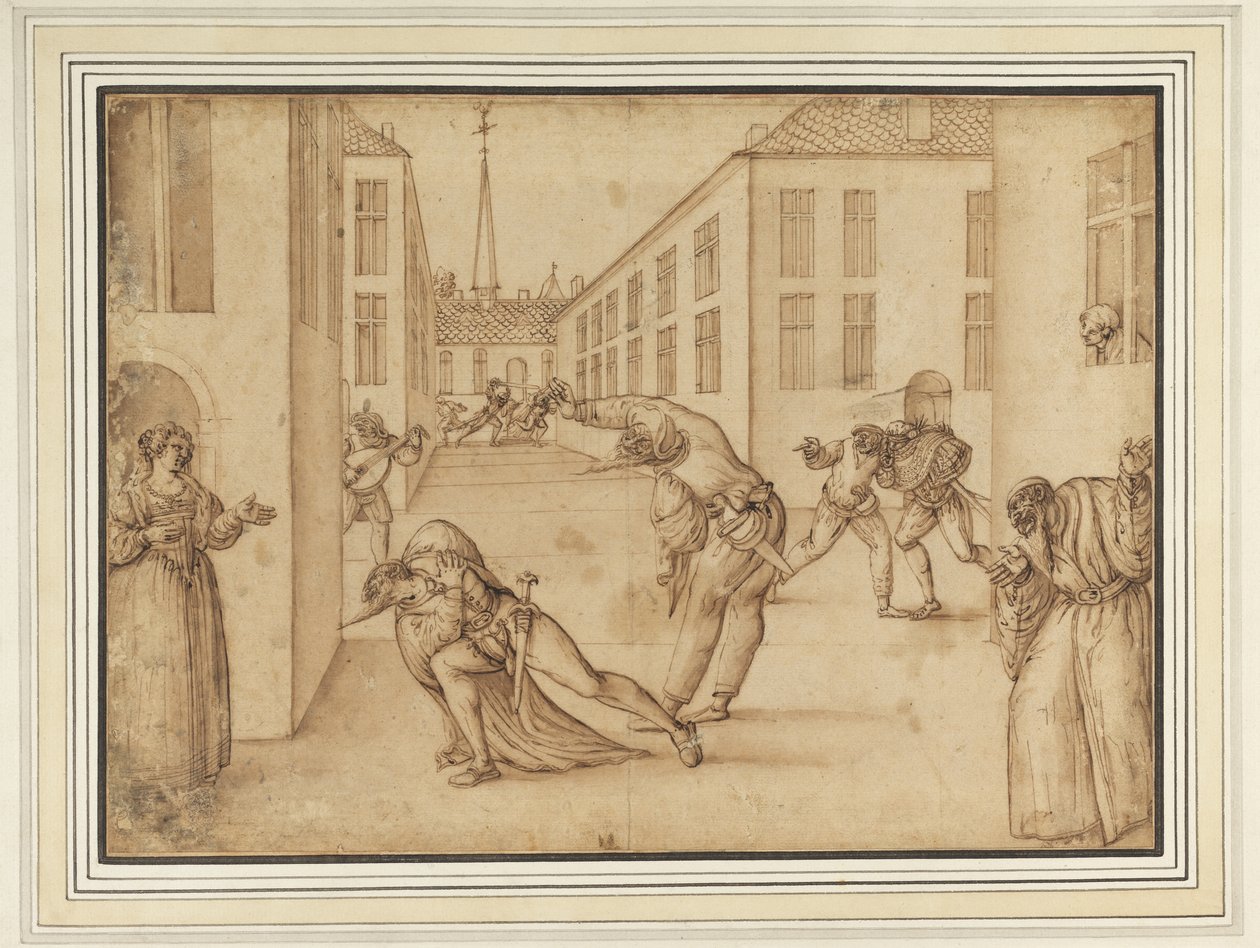 Szene aus der Commedia dell