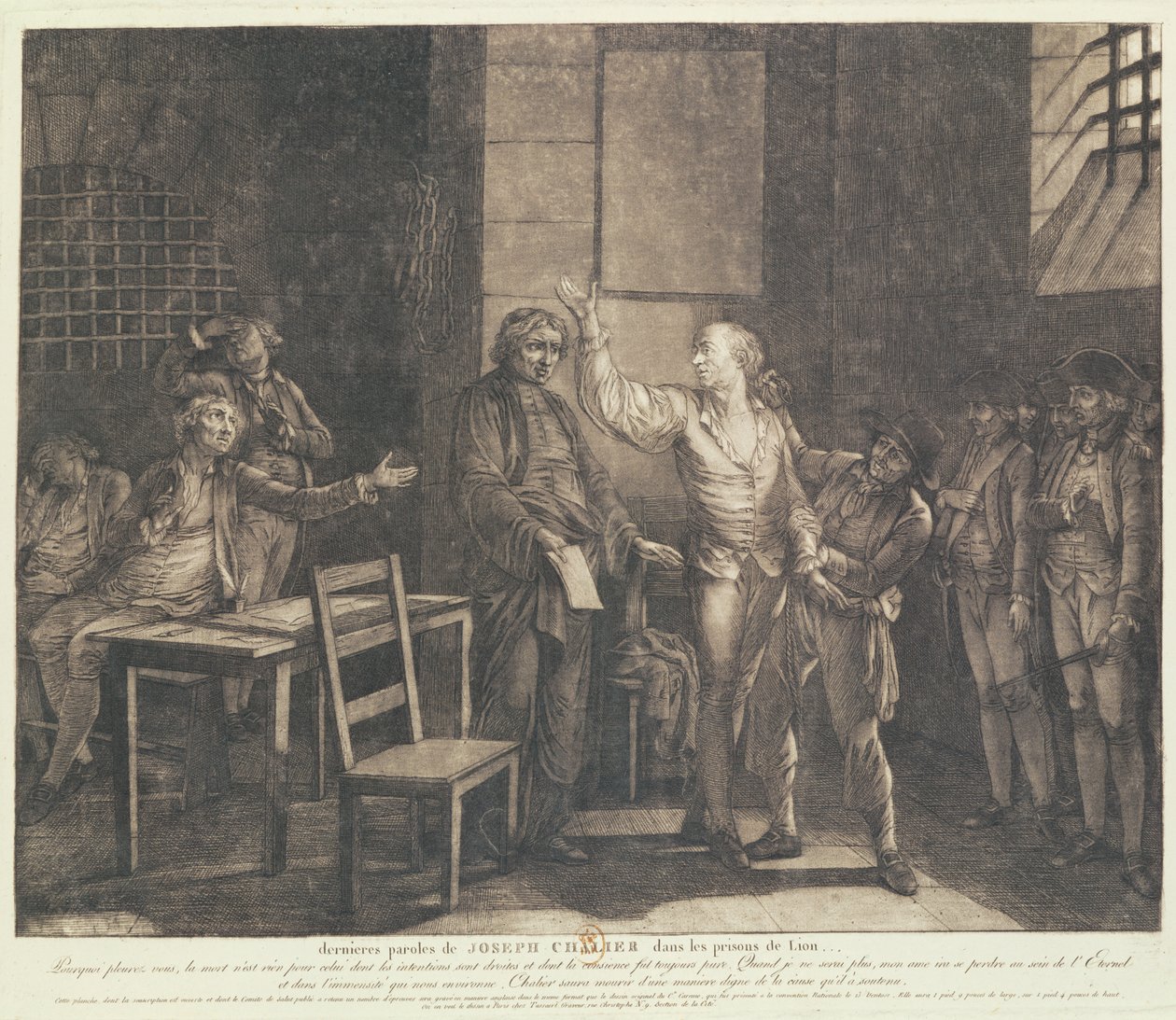 Die letzte Rede von Joseph Chalier von French School