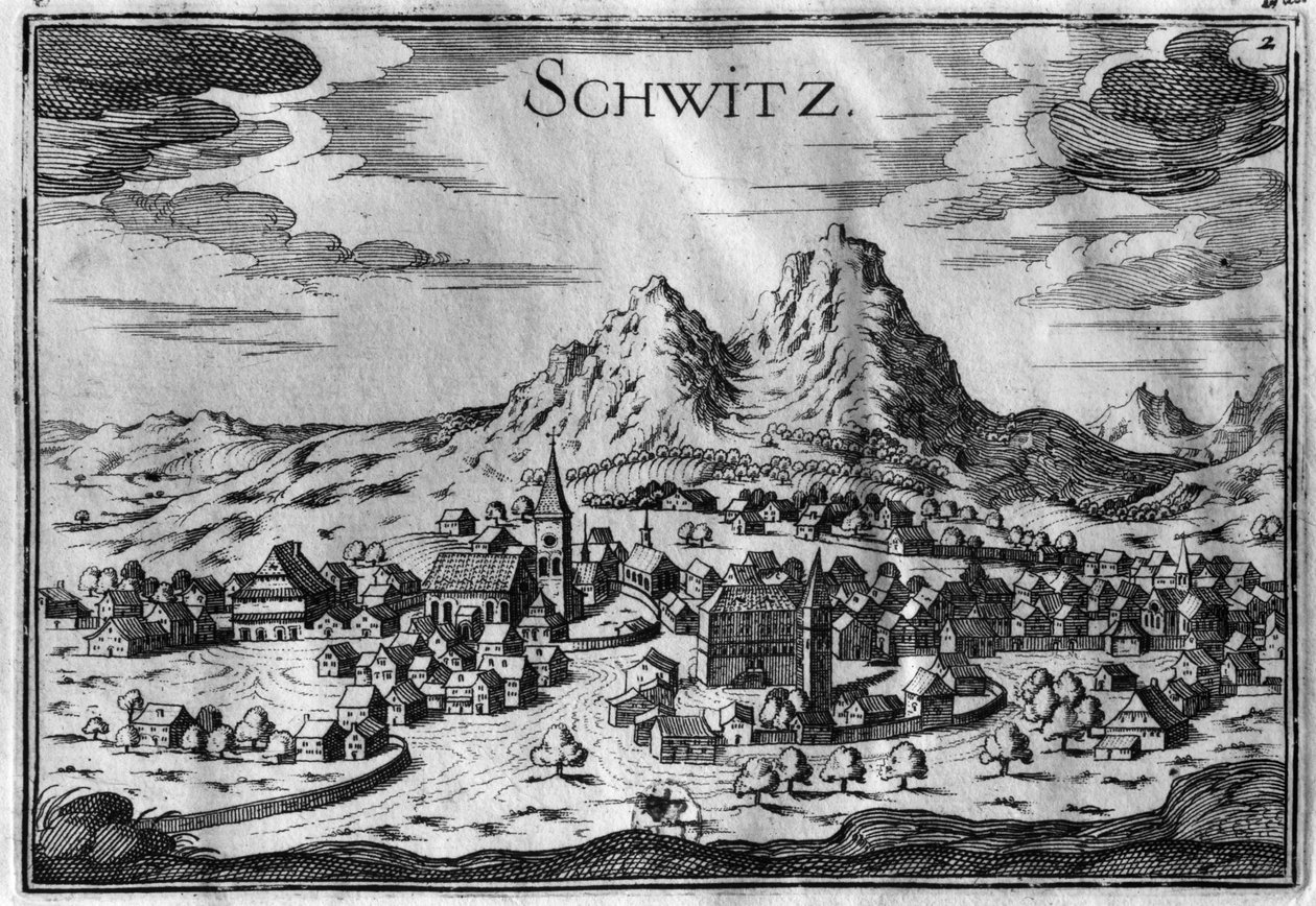 Ansicht von Schwyz von French School