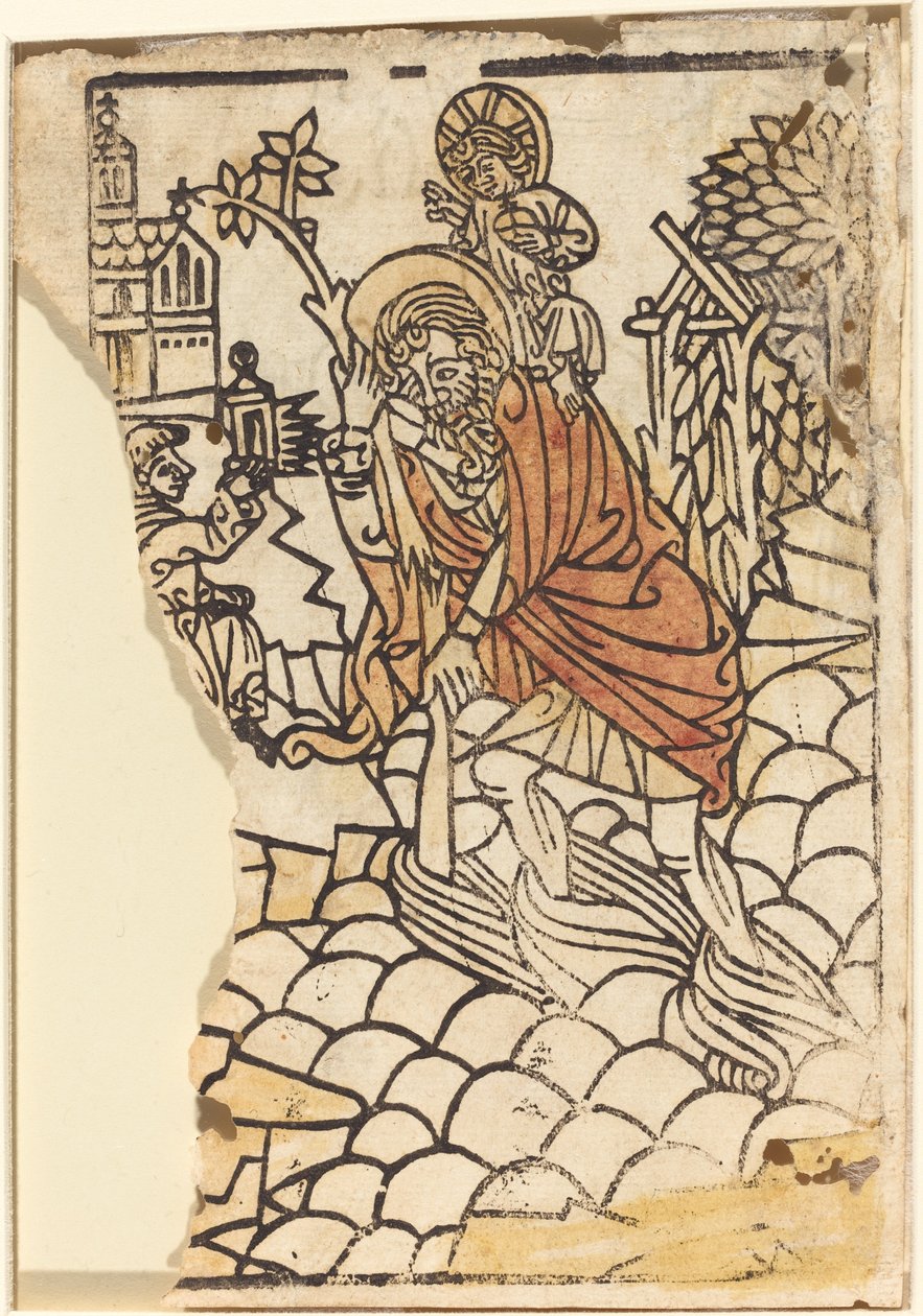 Heiliger Christophorus [recto] von French 15th Century