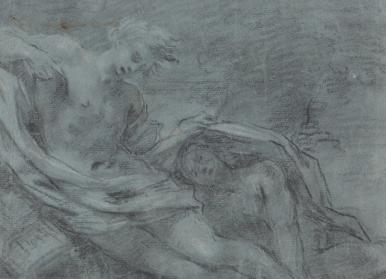 Zwei liegende Figuren [verso] von French 17th Century