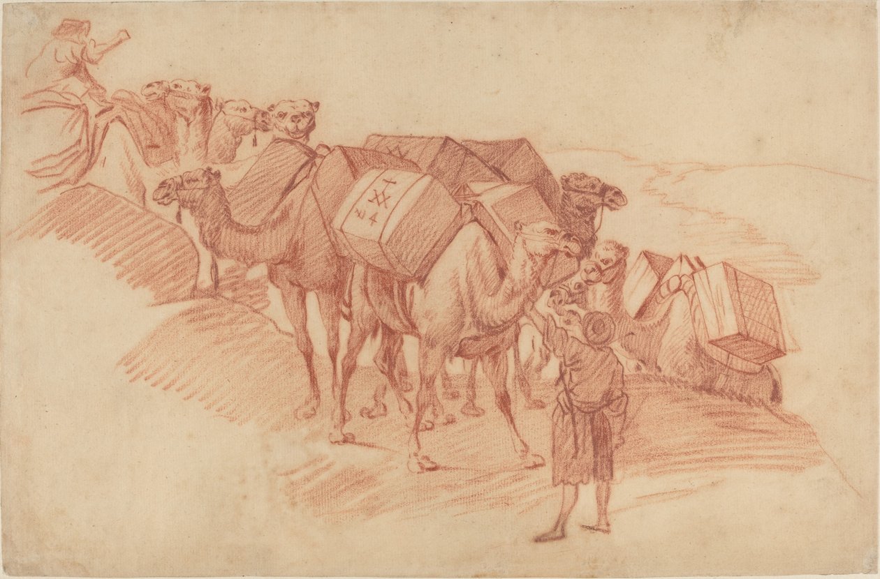 Kamelkarawane von French 18th Century