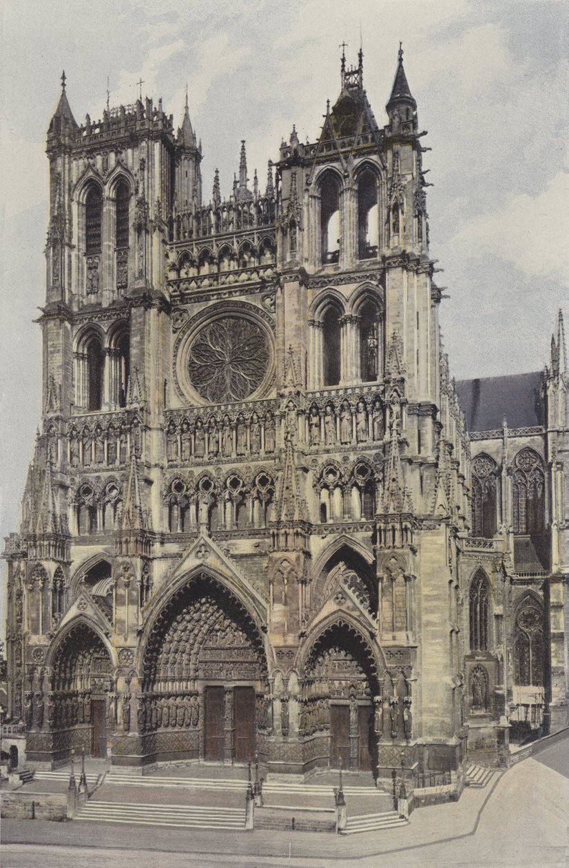 Amiens, Fassade der Kathedrale von French Photographer