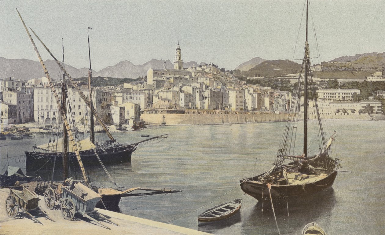 Menton, Hafen und Altstadt von French Photographer