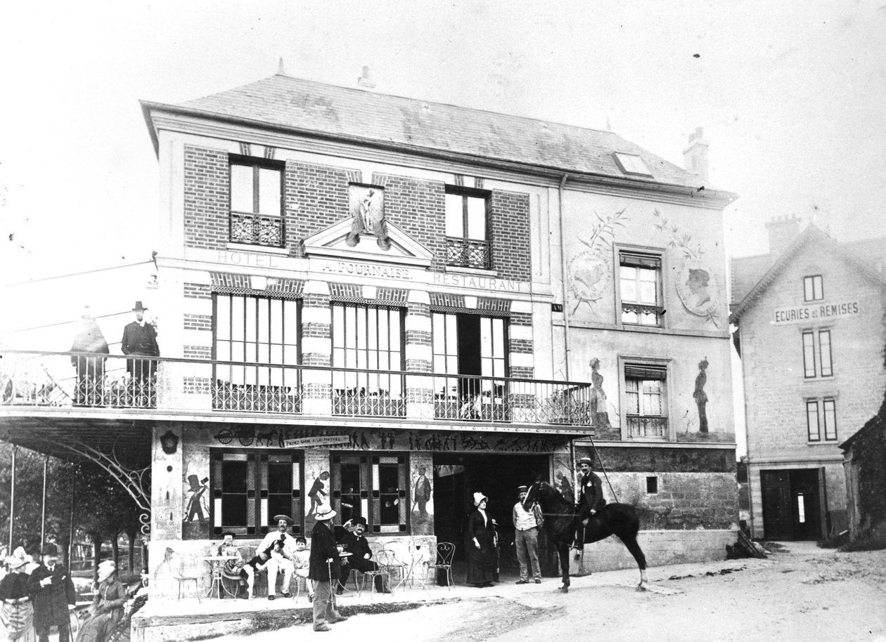 Das Hotel Fournaise in Chatou, ca. 1880 von French Photographer