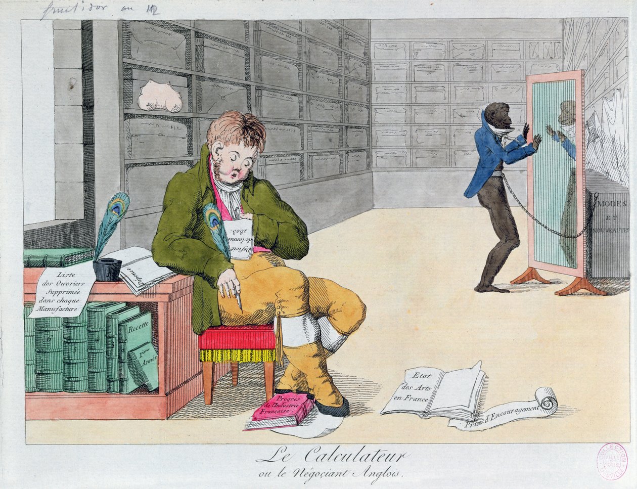 Anti-englische Karikatur, ca. 1803 von French School