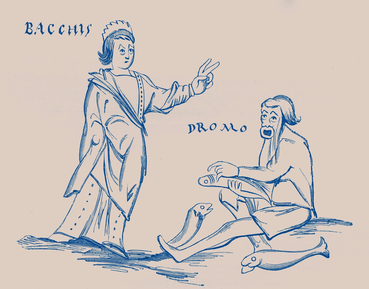 Bacchis und der Fischer von French School