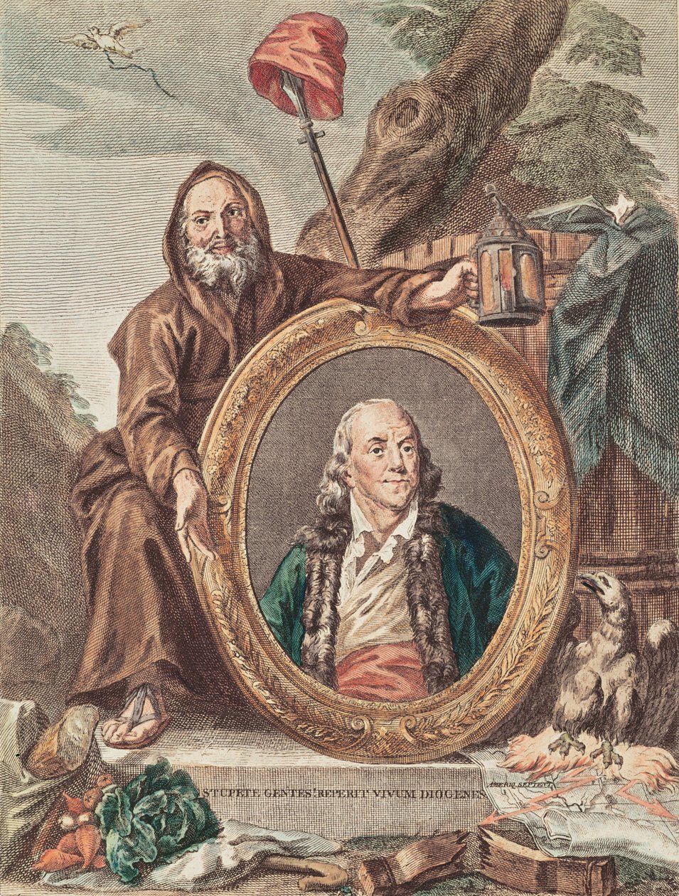 Benjamin Franklin (1706-90) von French School