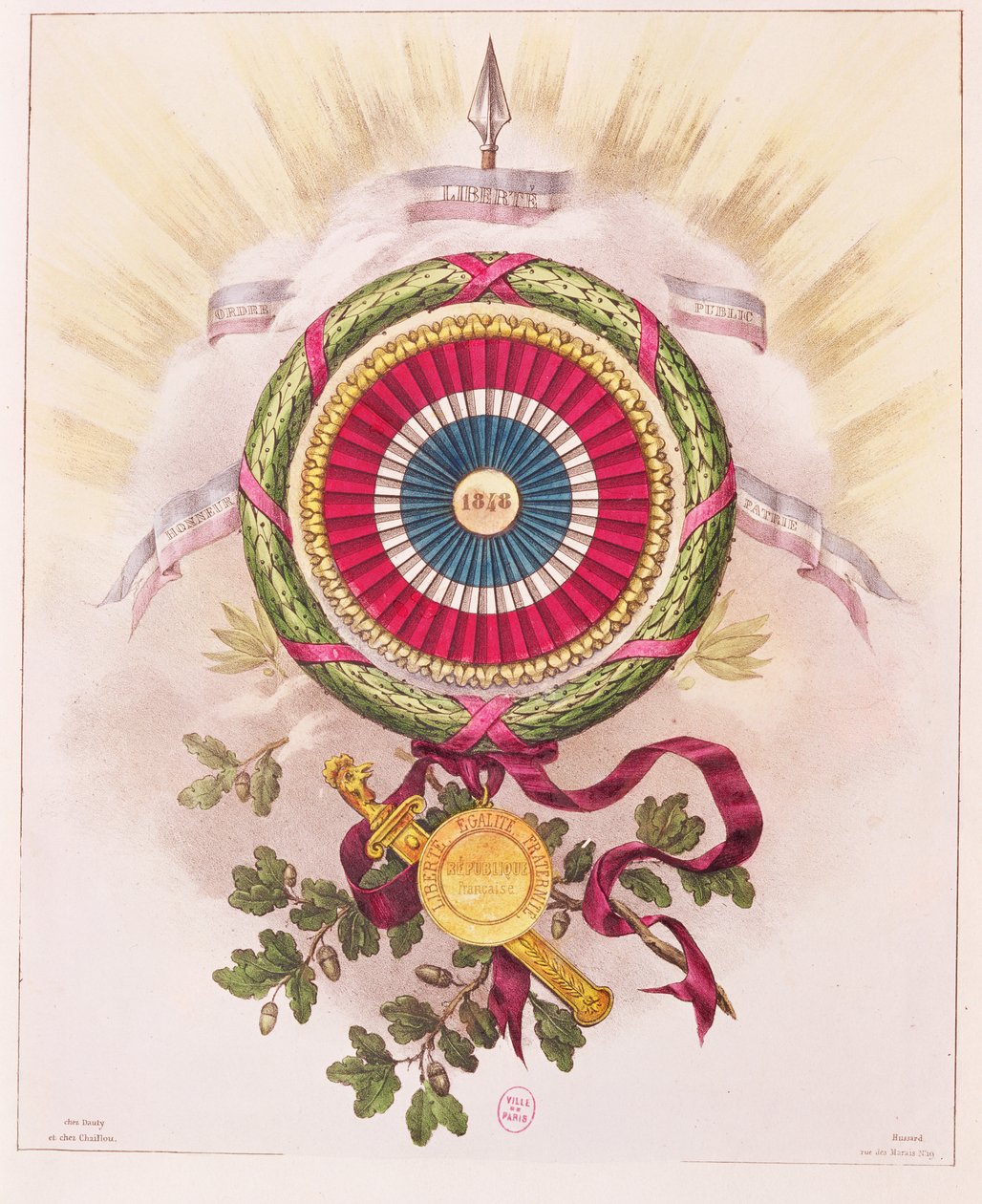 Kokarde, Emblem von 1848 von French School