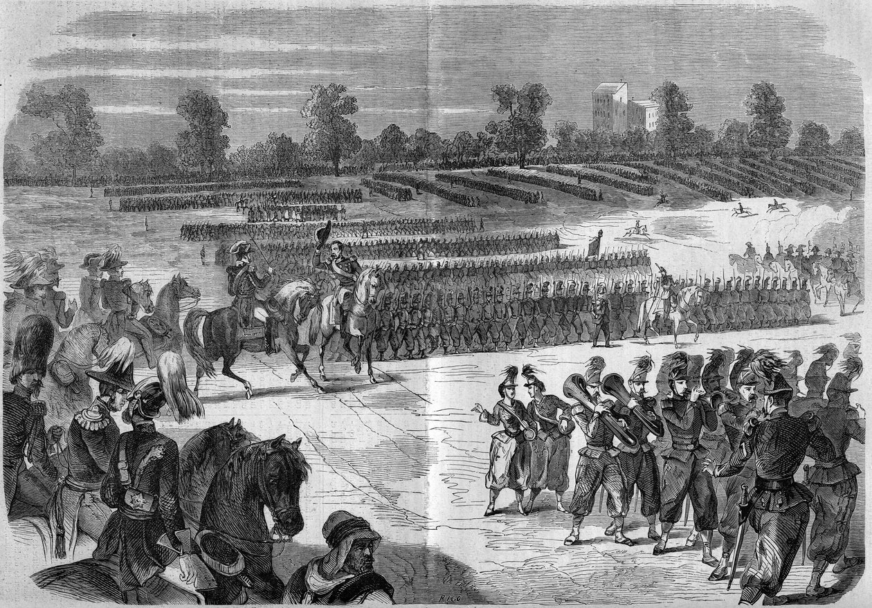 Militärparade, Paris. von French School