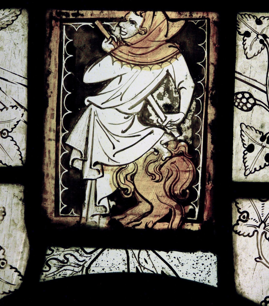 Grisaille mit Grotesken aus der Normandie von French School