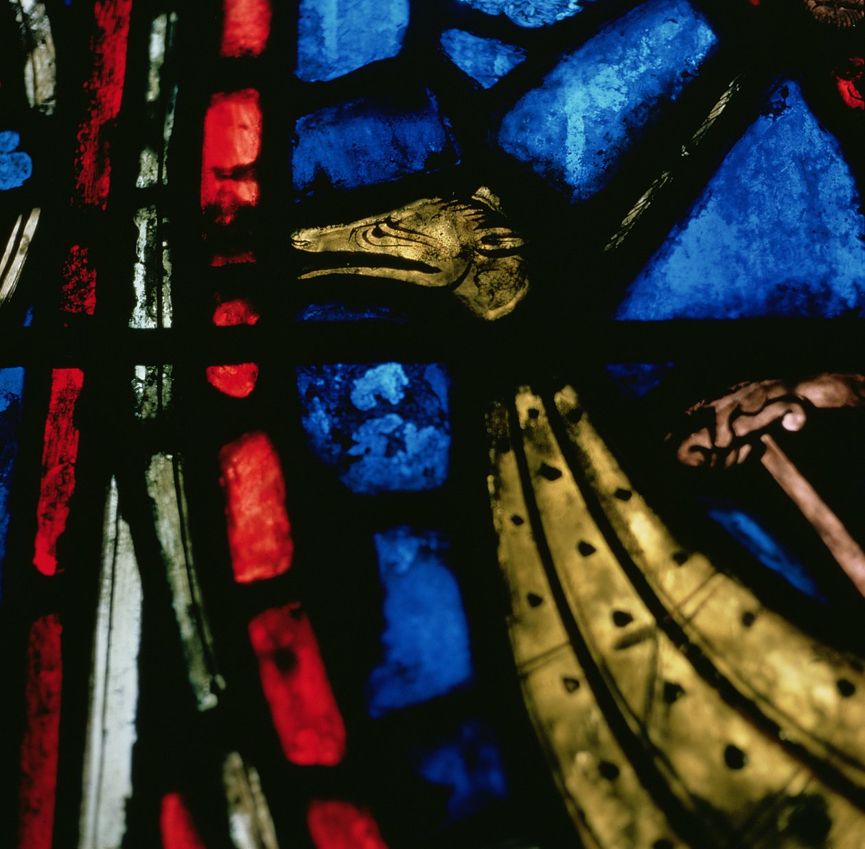 Detail aus einem der Fenster von French School