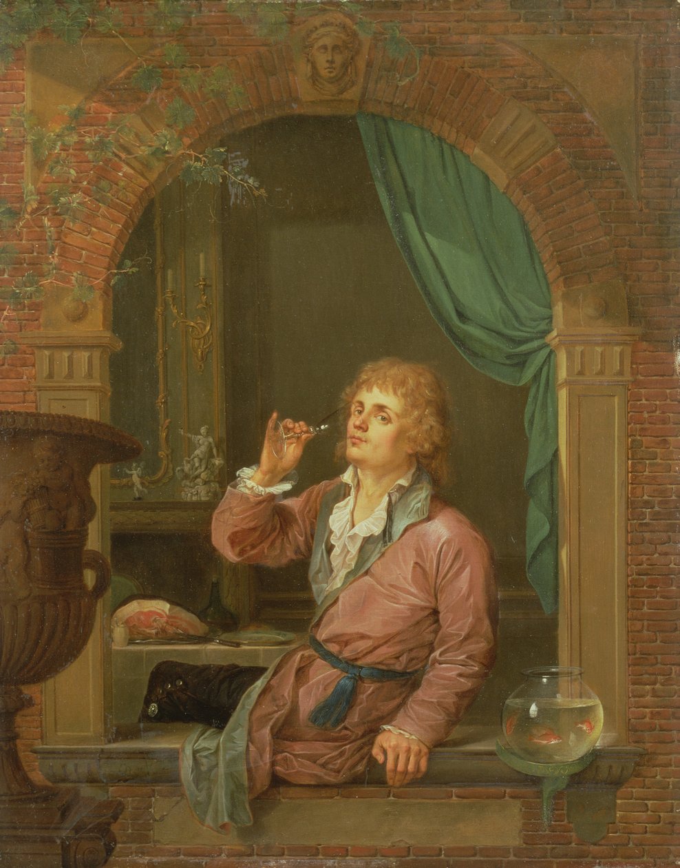 Wein trinken von French School