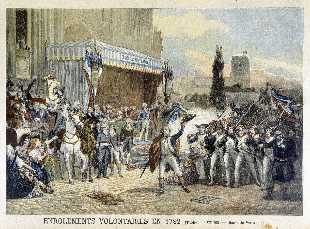 Einschreibung von Freiwilligen im Jahr 1792 von French School