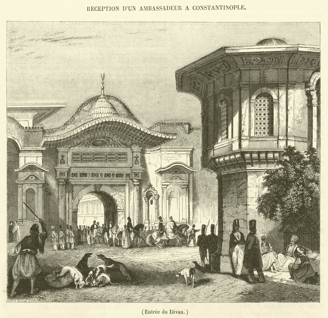 Eingang zum Divan (Gravur) von French School