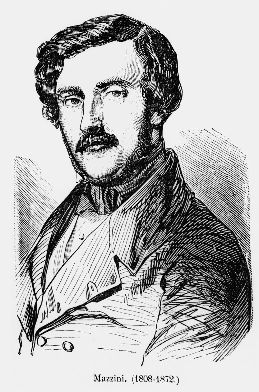 Giuseppe Mazzini (1805-72) ca. 1850 von French School
