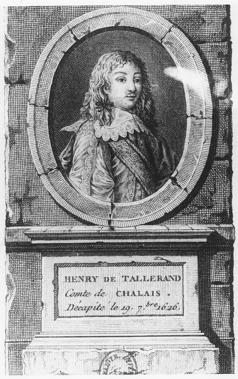 Henri de Talleyrand, Graf von Chalais (Stich) von French School