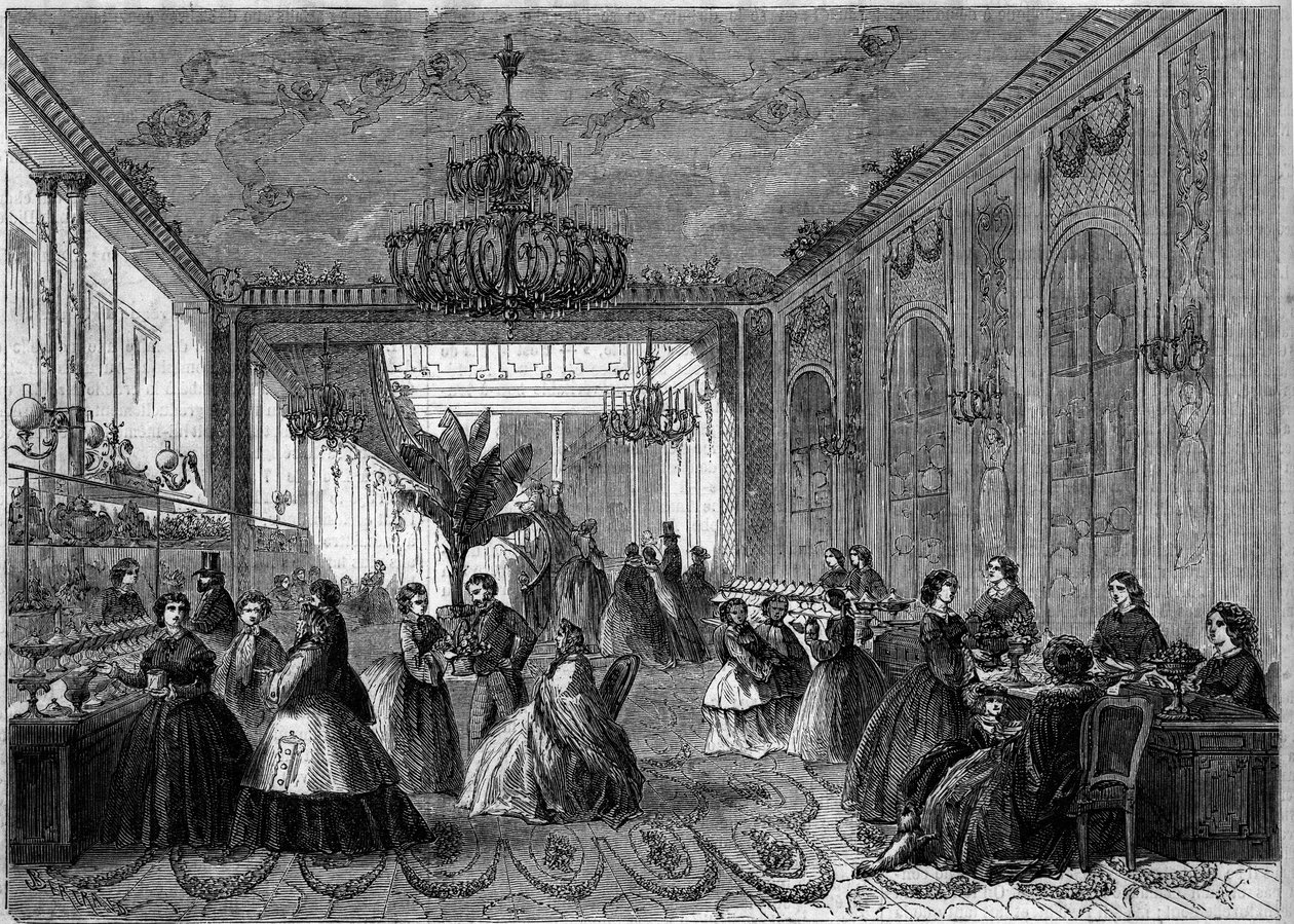 Innenansicht der Konditorei von Paul Siraudin in Paris von French School