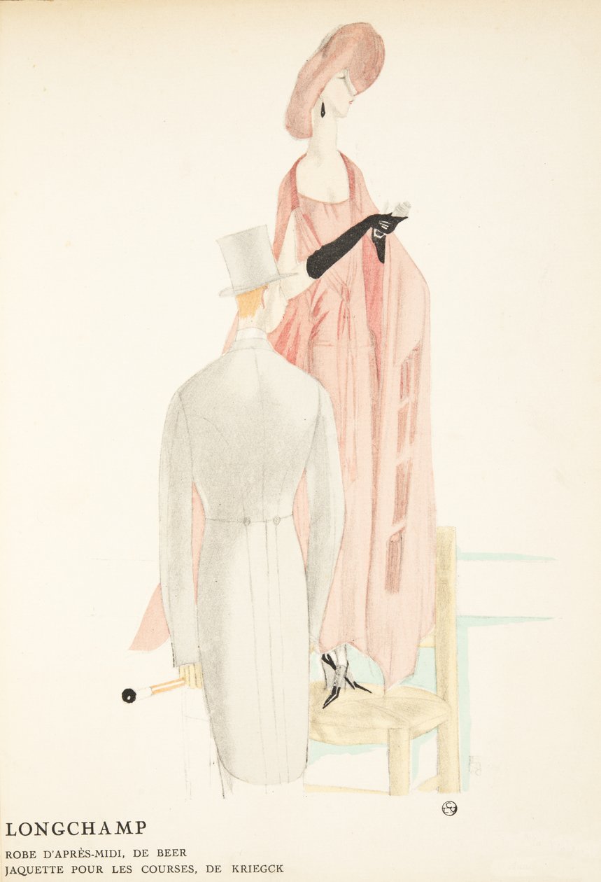 Longchamp, aus einer Sammlung von Modeplatten von French School