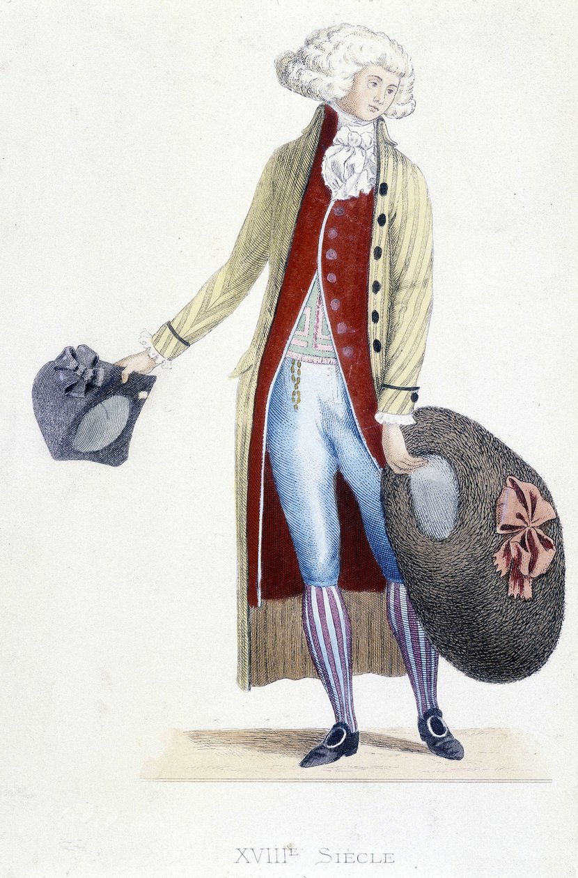Männerkostüm in Frankreich im Jahr 1782. von French School