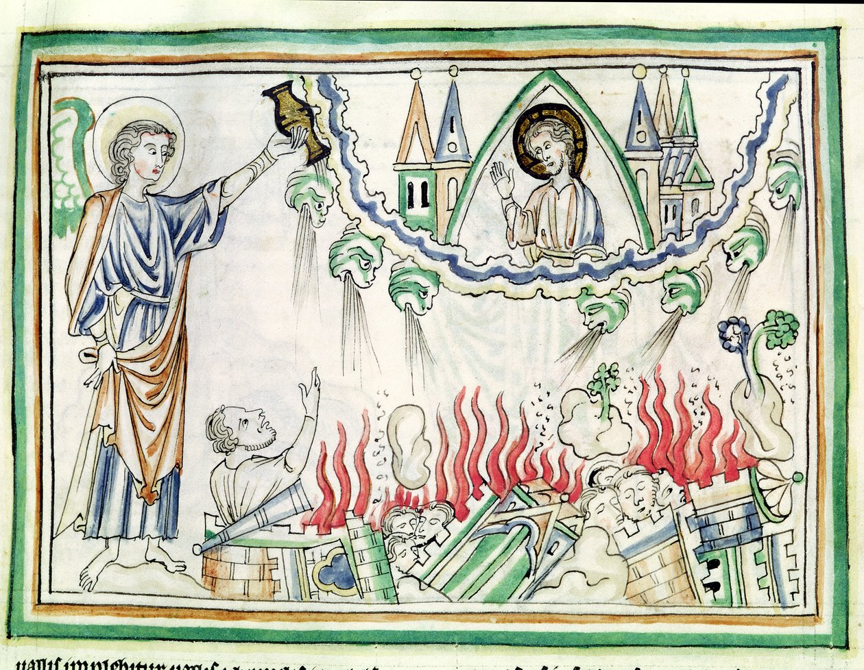 Ms 422 fol.77 Die Zerstörung Babylons von French School