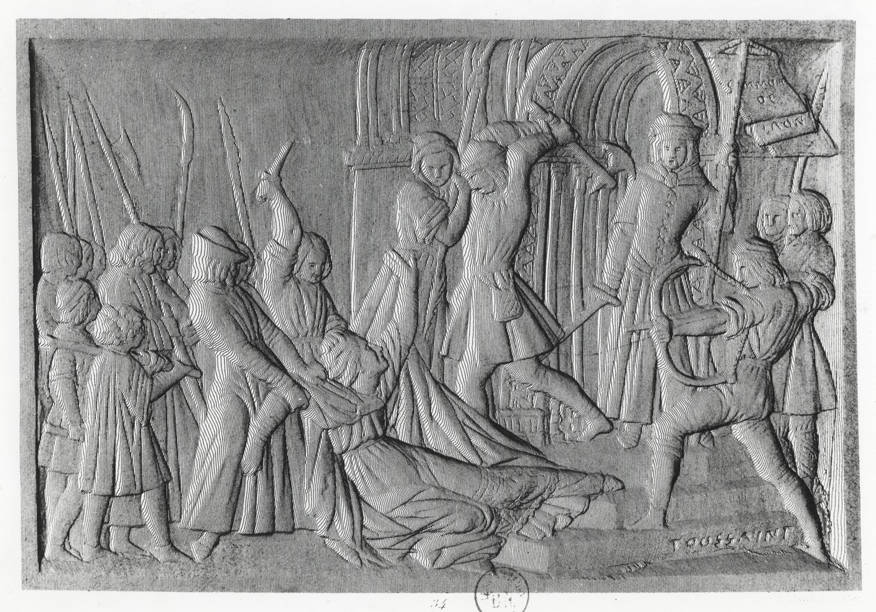 Mord an Bischof Waldric (Gravur) von French School