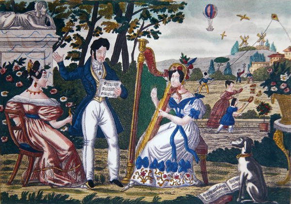 Konzert im Freien, ca. 1840 von French School