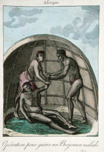 Operation zur Heilung eines kranken Bosjesman von French School