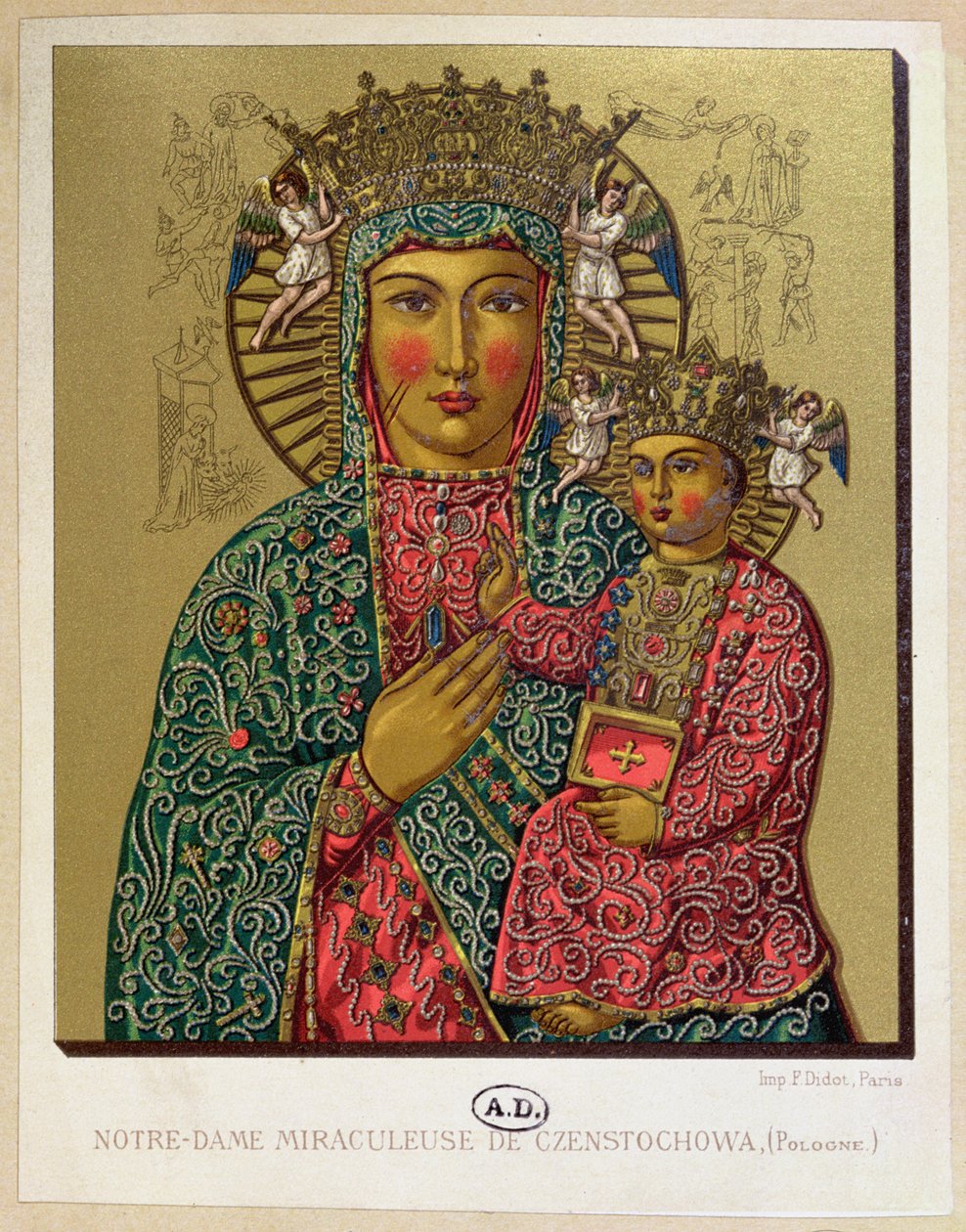Unsere Liebe Frau von Czestochowa, spätes 19. Jahrhundert von French School
