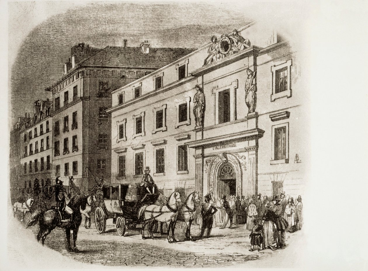 Pariser Konservatorium in den 1830er Jahren (Gravur) von French School