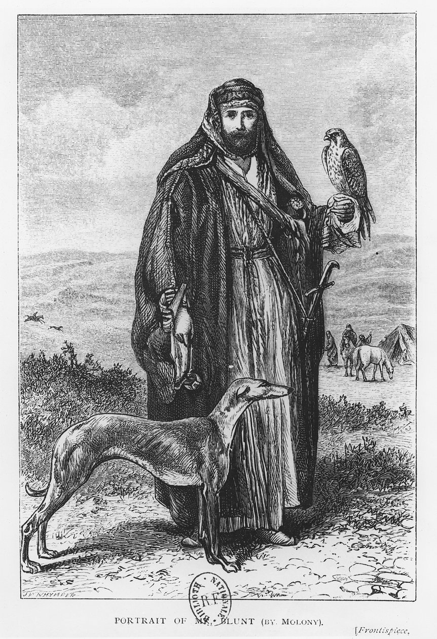 Porträt von A. Blunt (Stich) von French School