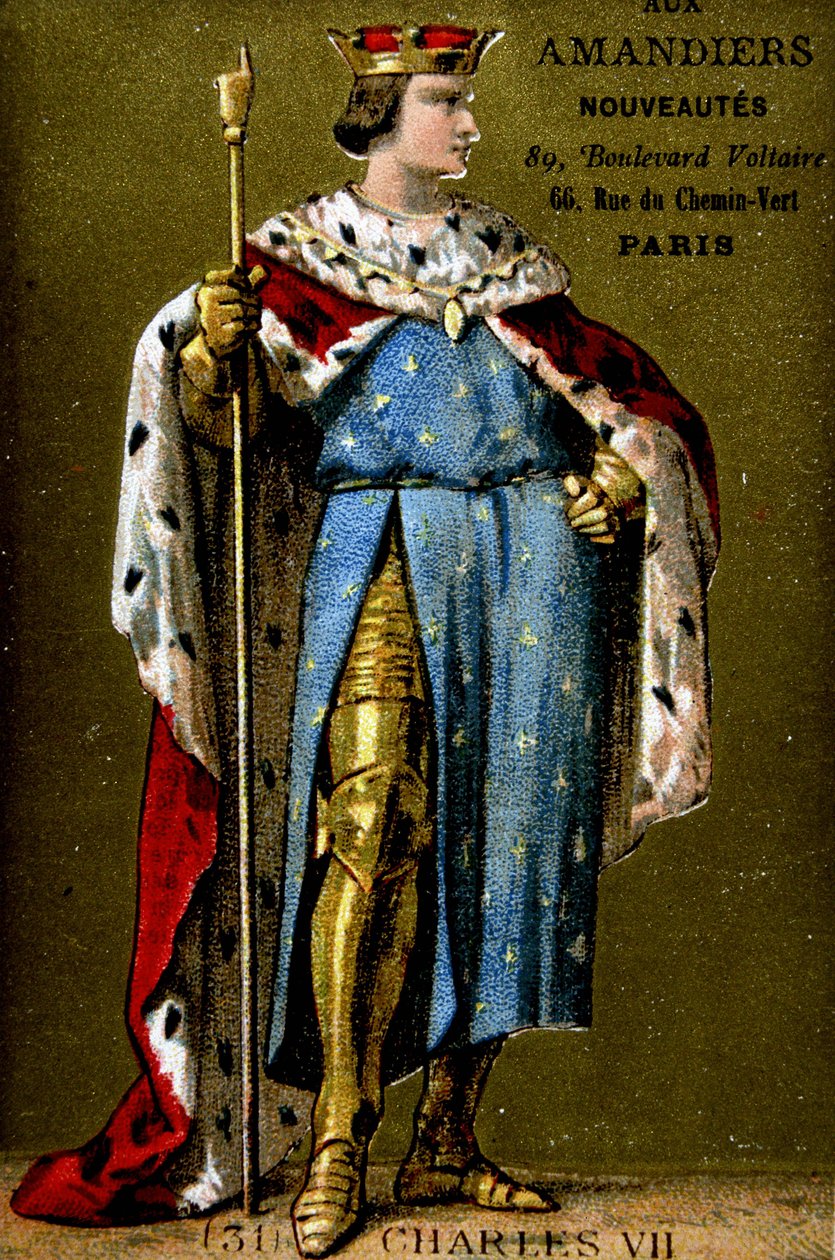 Porträt von Karl VII. (1403-1461). von French School