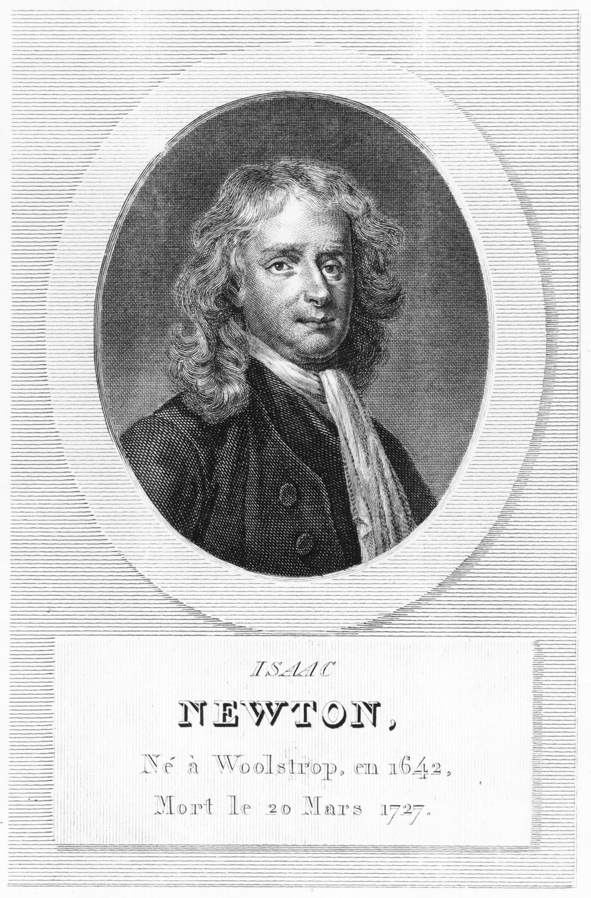 Porträt von Sir Isaac Newton (1642-1727) von French School