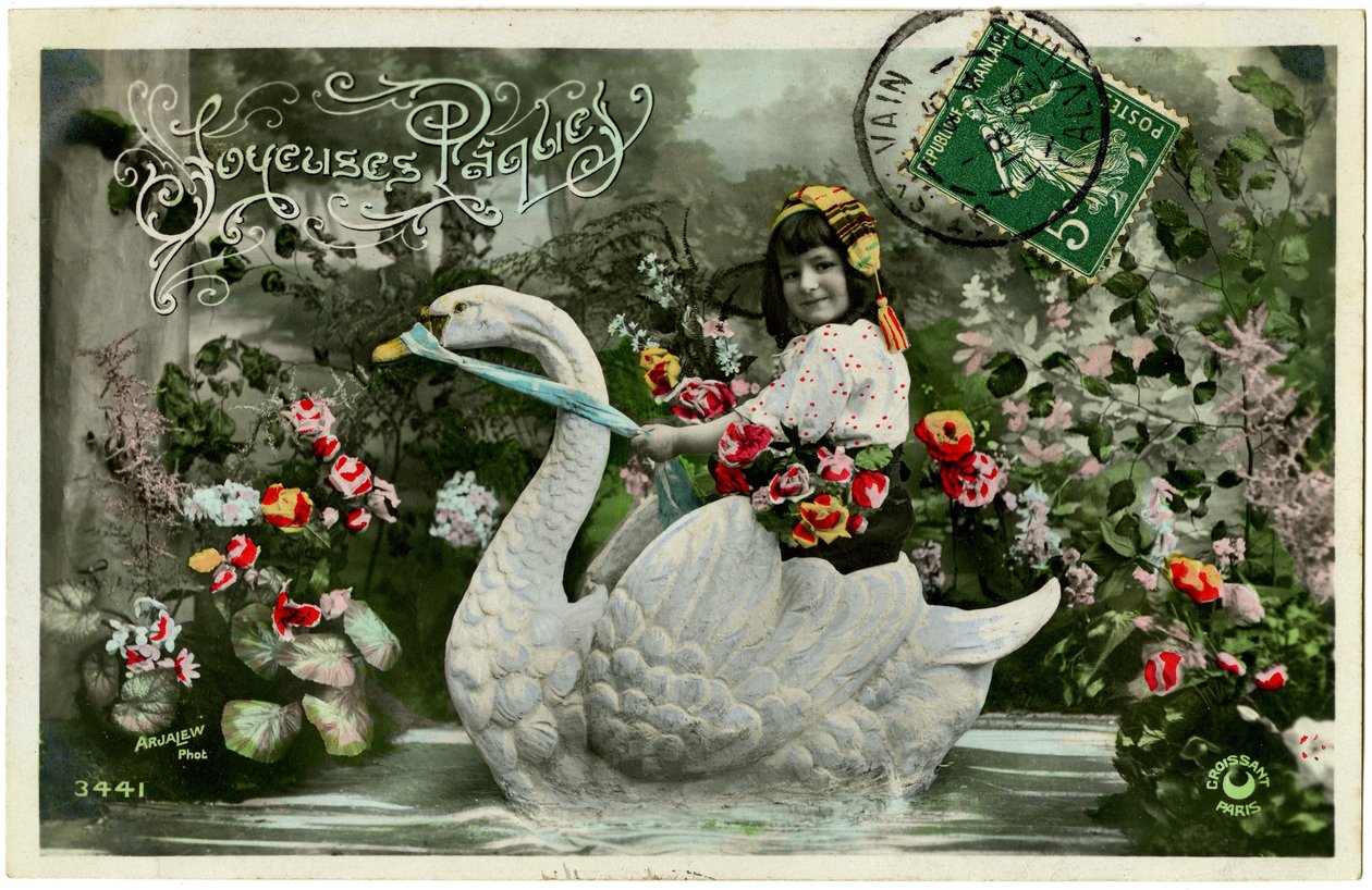 Postkarte: Frohe Ostern von French School