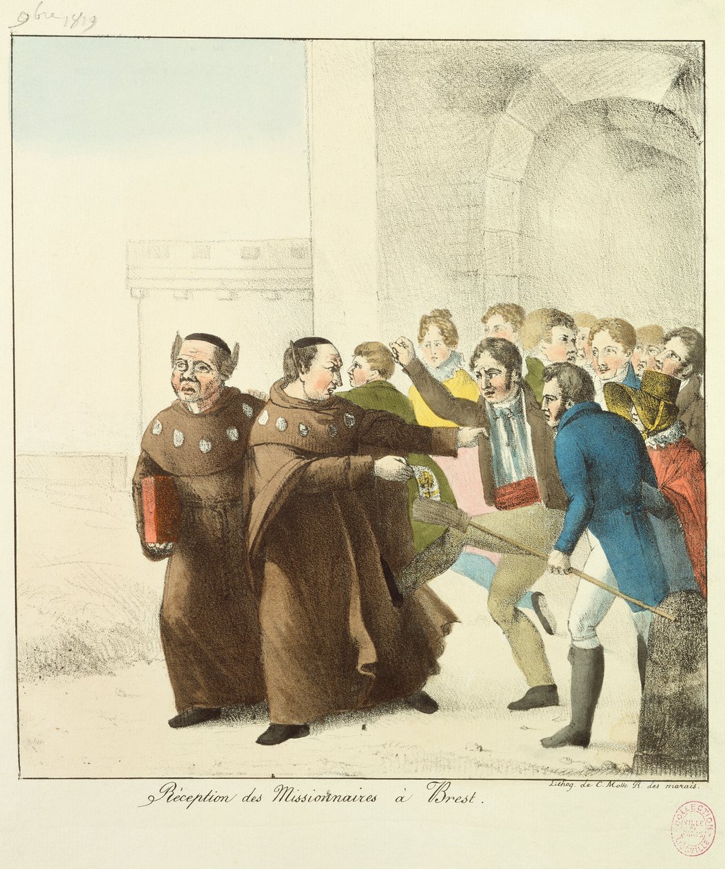 Empfang von Missionaren in Brest von French School