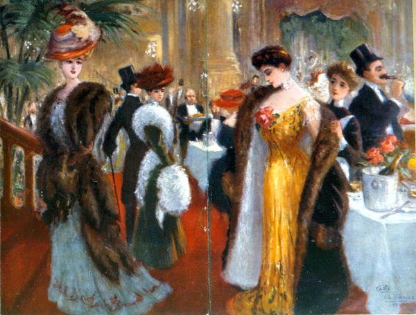 Empfang in Paris, ca. 1905-10 von French School