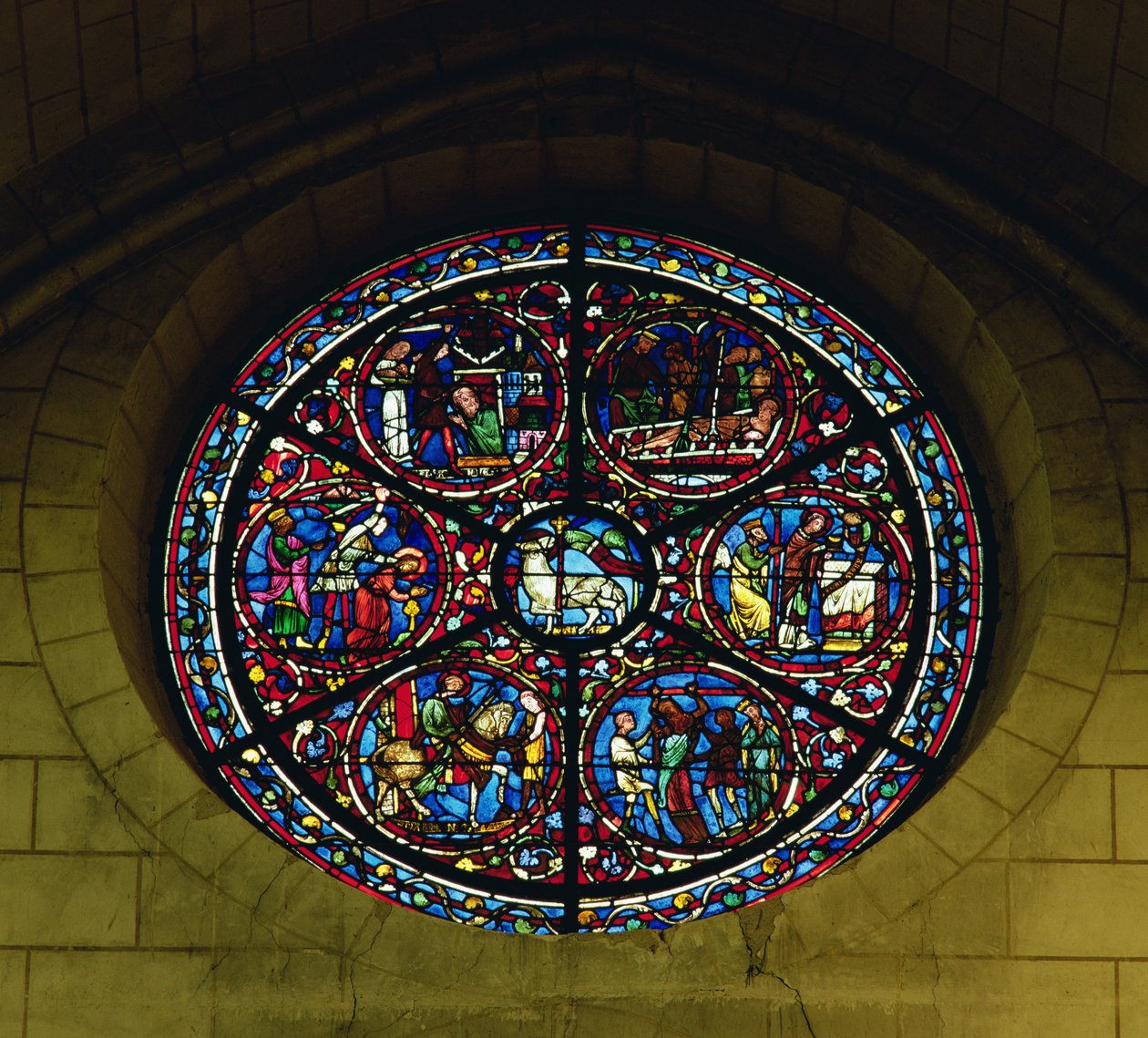 Rosettenfenster von French School