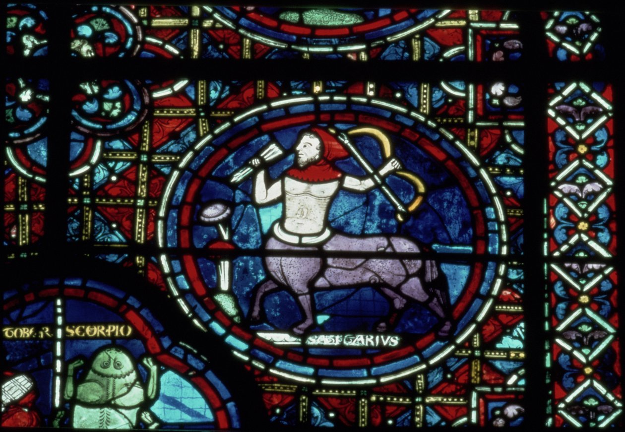 Schütze (aus dem Tierkreisfenster) von French School