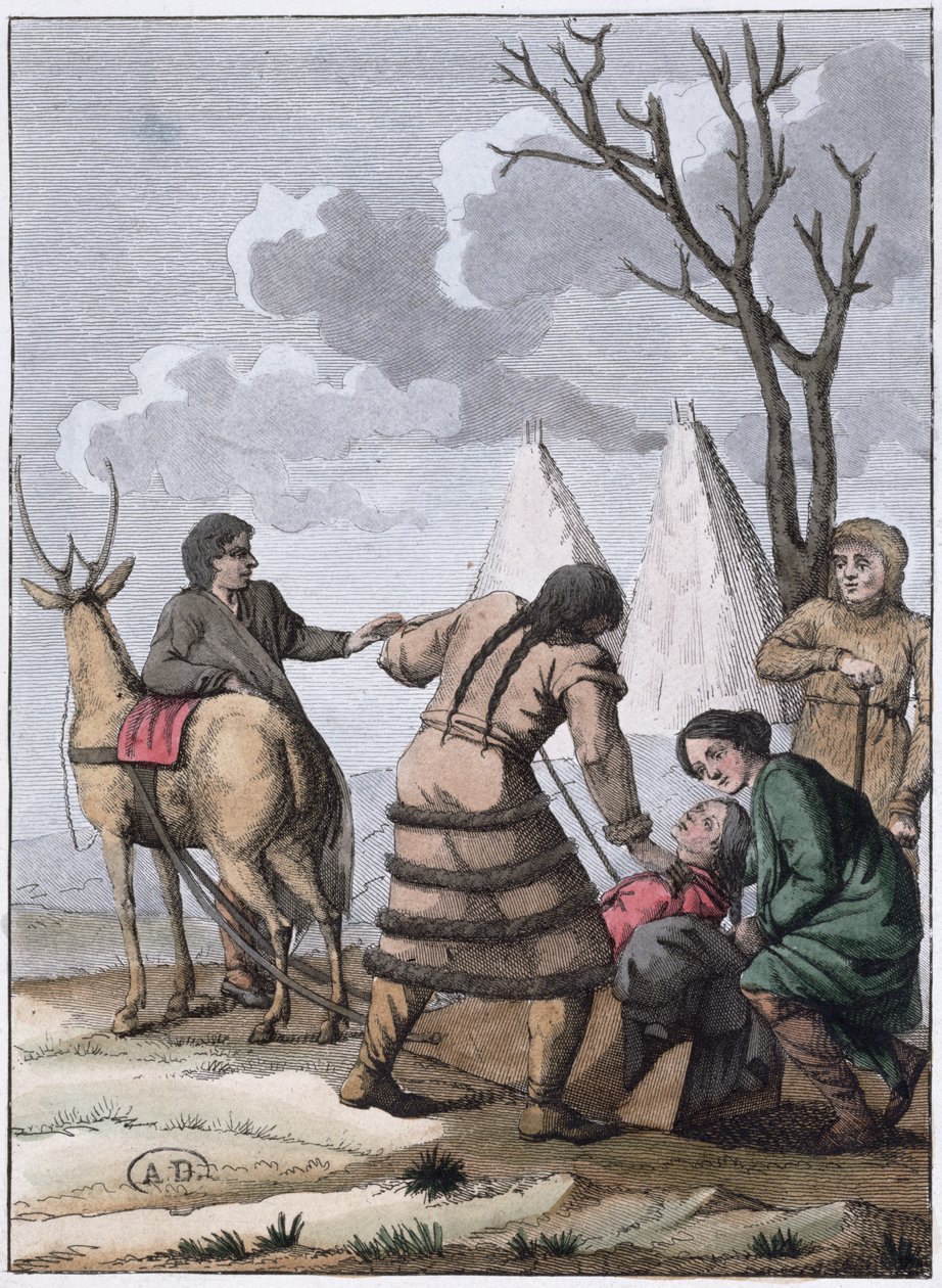 Samojeden-Hochzeit, 1811 von French School