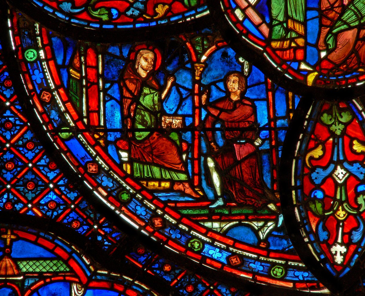 St. Antonius: spricht mit einem Mann von French School