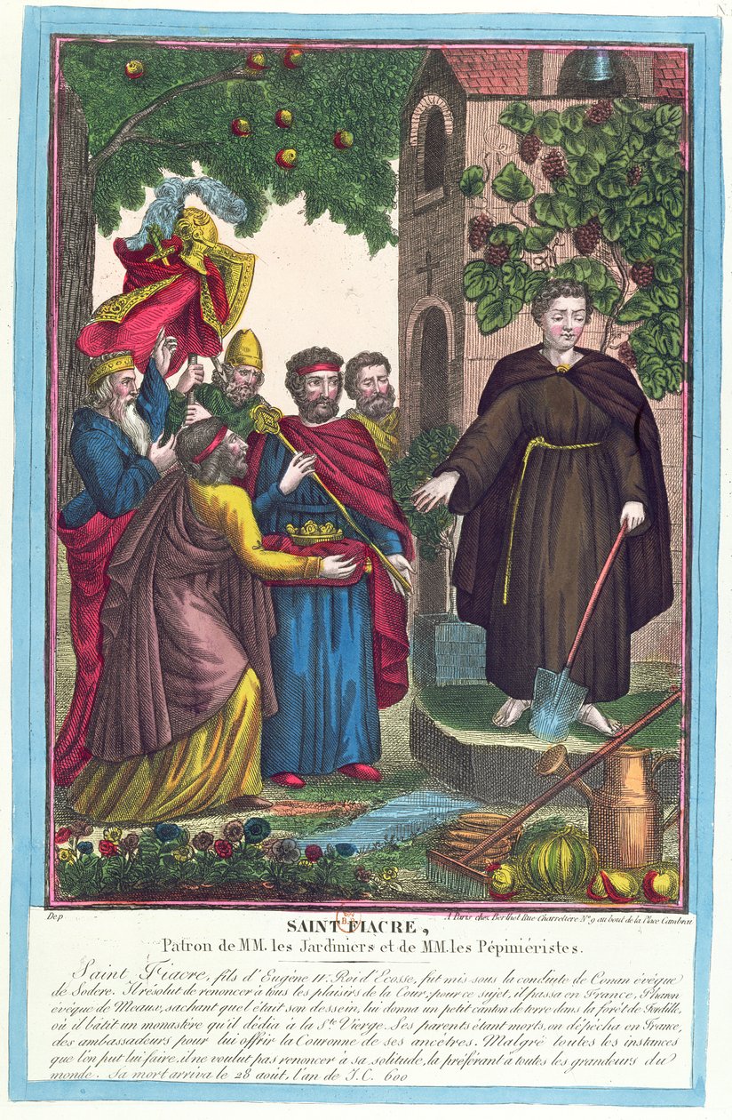 St. Fiacre (gest. 670) 1841 von French School