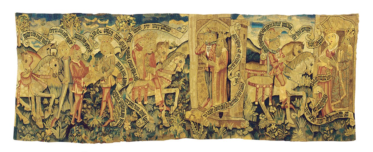 Straßburger mythologisches Wandteppichfragment, ca. 1470-90 von French School