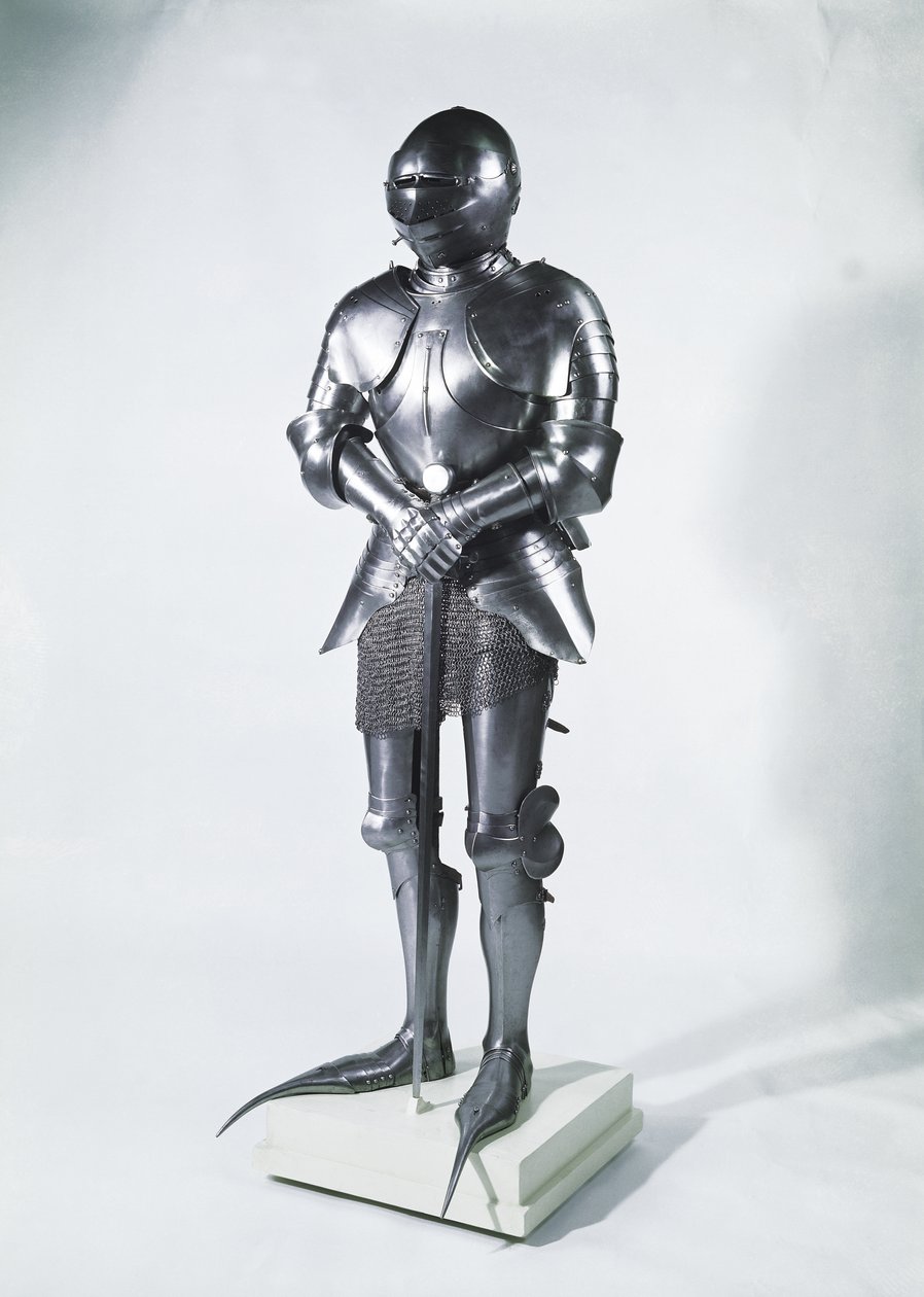 Rüstung mit Schnabelschuhen, ca. 1480 von French School