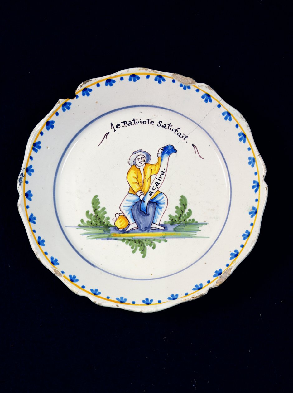 Der zufriedene Patriot Teller von French School