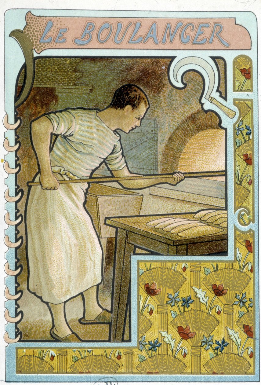 Der Bäcker an seinem Ofen von French School